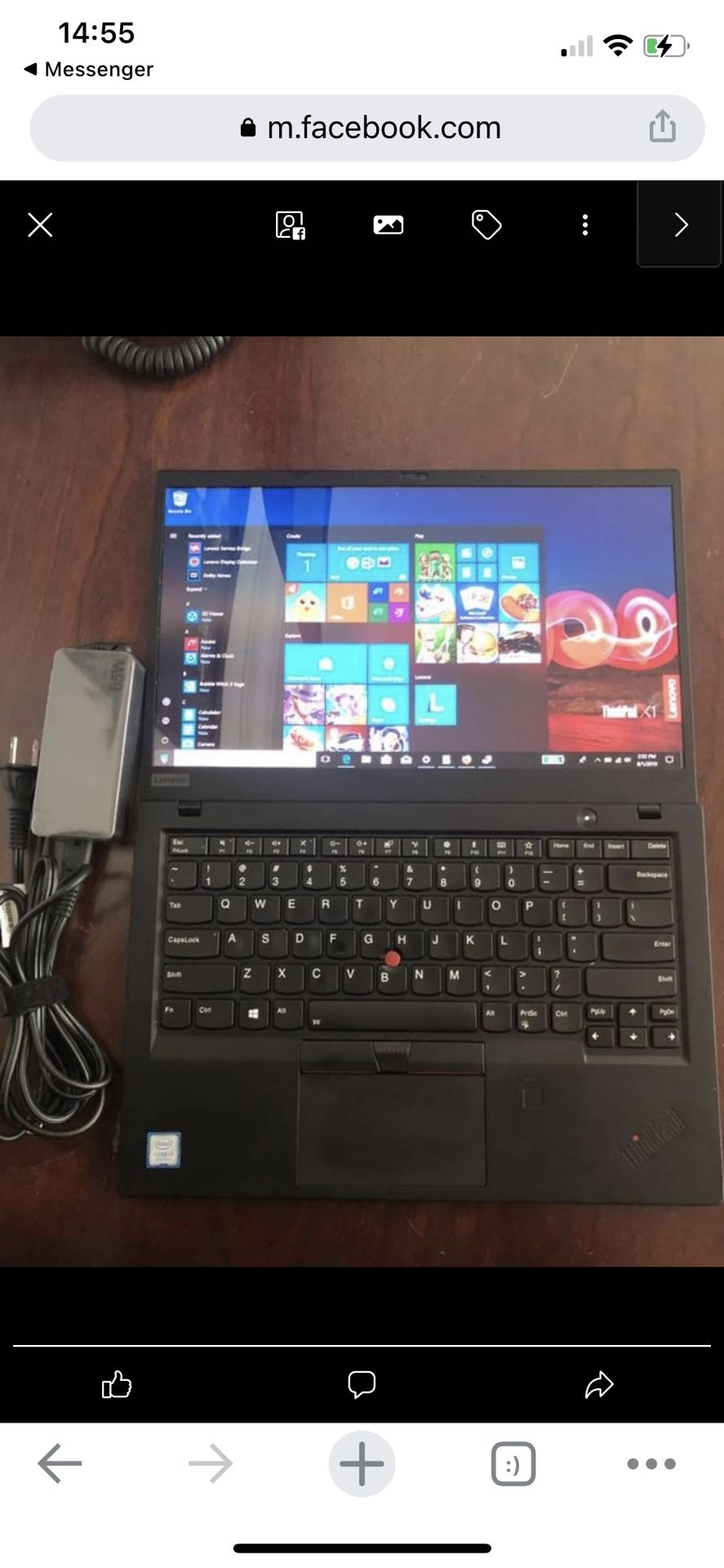 Lenovo Thinkpad X1 Carbon 6th gen. 16GB Ram