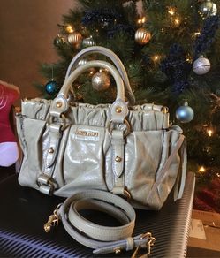 Miu Miu handbag in beige leather
