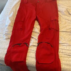 Red Cargo Jeans 