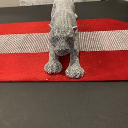 SILVER PANTHER STATUE