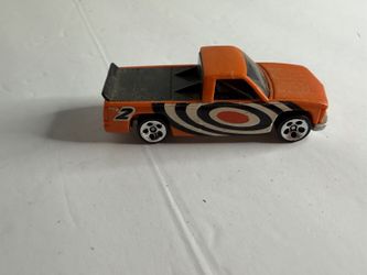 1995 Mattel Inc 1996 Chevy 1500 Orange Race Truck #2 1:64 Scale Diecast Toy Car