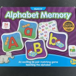The Learning Journey Match It Alphabet Memory Card Tile Game