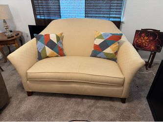 Yellow Camelback Loveseat