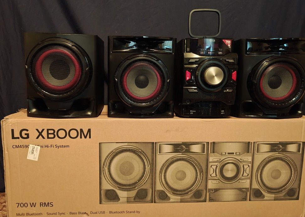 LG XBOOM CM4590 Mini Hi-Fi Shelf System w/ Subwoofer & Bluetooth