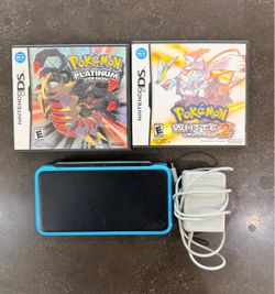 New Nintendo 2DS XL (CFW + 32GB SD) Pokémon Bundle – Platinum + White 2 CIB Authentic