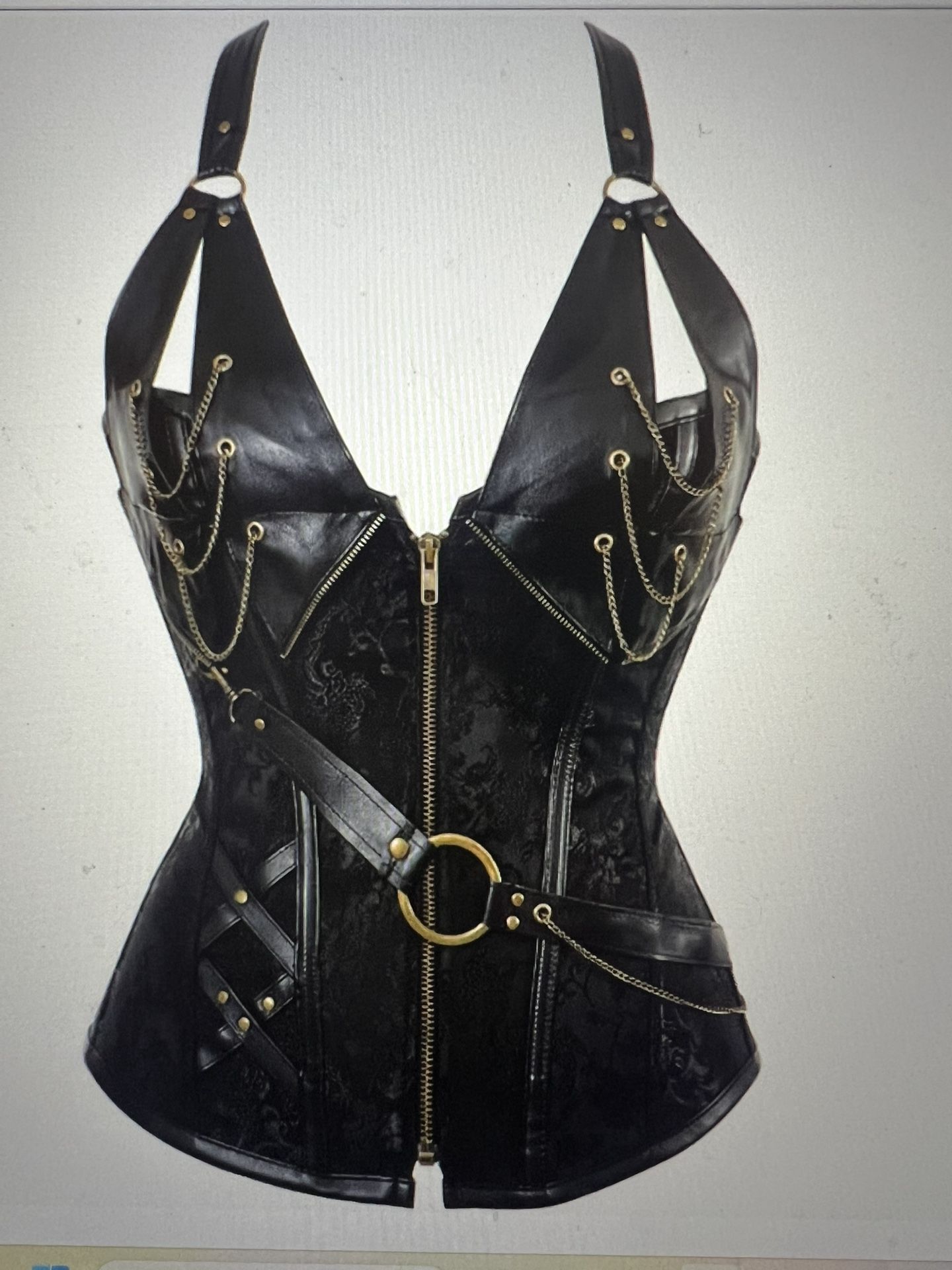 Leather Halter Corset