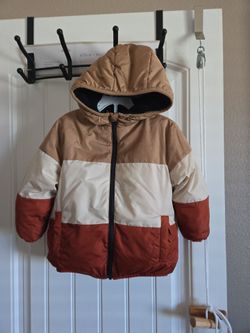 Kids Color Block Hooded Puffer Jacket 3t