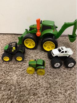 🔥 Great Buy! Like New-John Deer Toys trucks