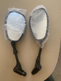 Motorcycle Side Mirrors Pair Black