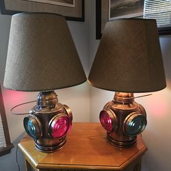 Rare Vintage Handlan St. Louis USA 4 Way Railroad Signal Lantern / Lamp