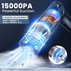 New In Box Handheld car Vacuum Cordless,Rechargeable 15000Pa High Power with Brushless Motor,Mini Portable Vacuum Cleaner for Car Home Cleanning