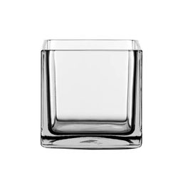 Elegant Glass Cube Vase - Glass Crystal - 6” x 6”