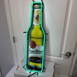 Pilsner Urquell bottle neon sign