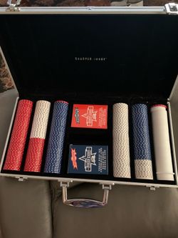 Poker set in aluminum case