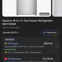 Brand New Top Freezer Refrigerator 