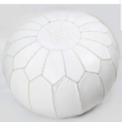 Moraccan Leather Pouf 