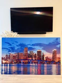 Miami Skyline Canvas Wall Art