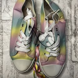 Low Top Canvas Rainbow Shoes