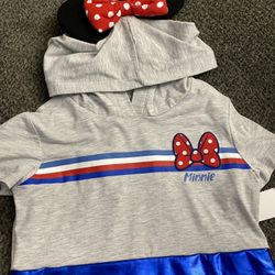 New Girls Disney Mickey Minnie Mouse Dress Tulle Skirt Minnie Ears So Cute 10/12 Large 
