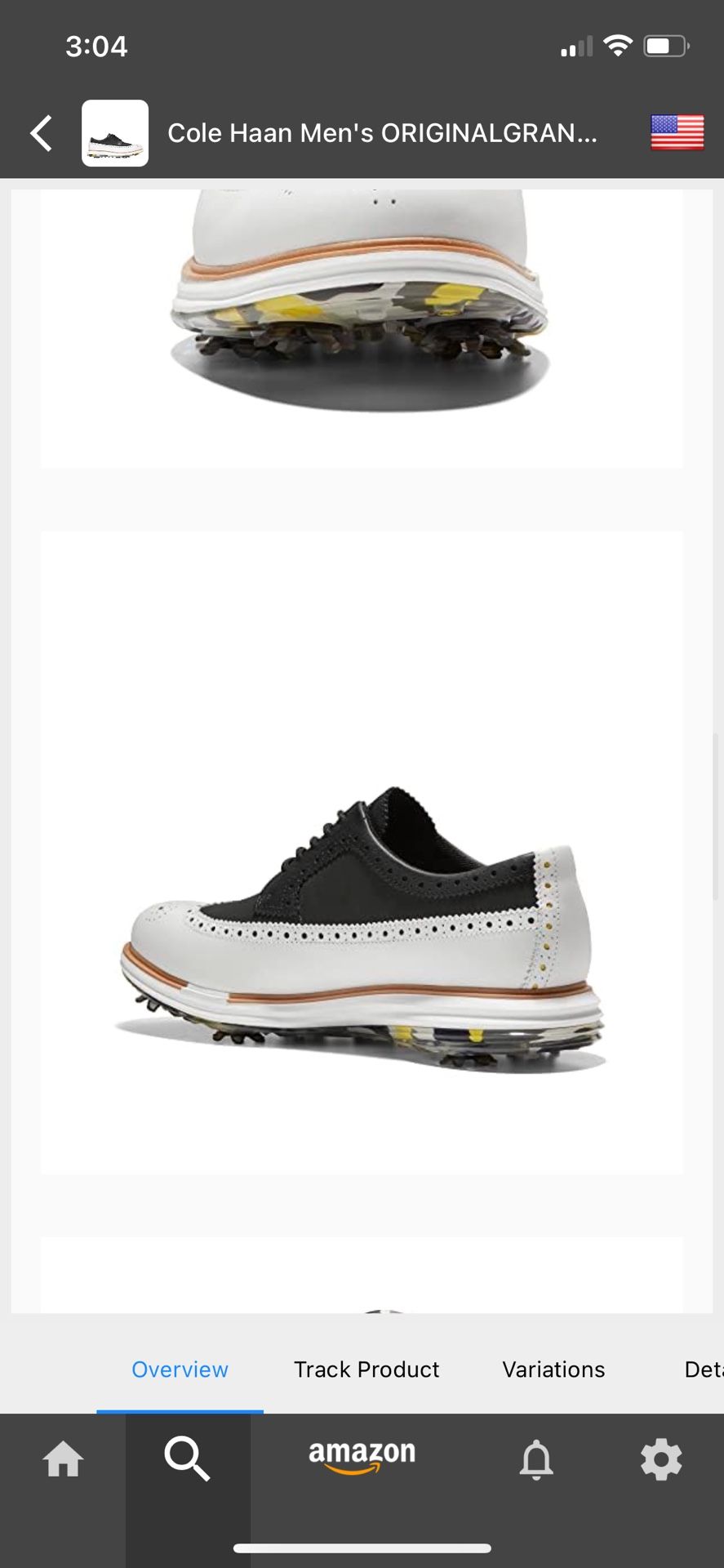 Cole Haan Mens Original Grand Tour Golf Waterproof Oxford Size 10.5