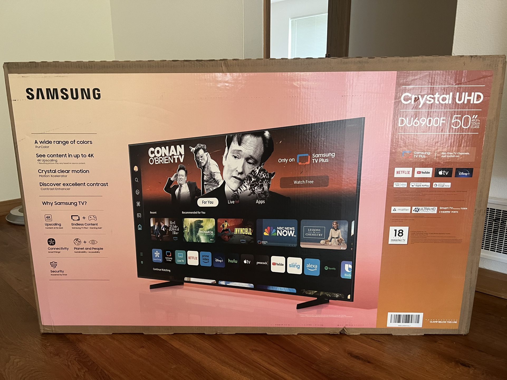 Samsung 50” TV Crystal UHD