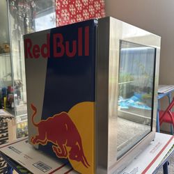 RED BULL Mini Refrigerator With Lights Slightly Used