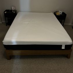 Queen Sized Bed + Wooden Frame