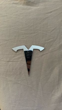 Oem Tesla chrome badge