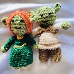 Shrek & Fiona (crocheted)