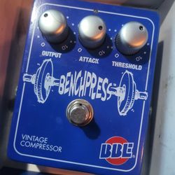 BBE Benchpress. Vintage Compressor Guitar Effects Pedal With Original Box