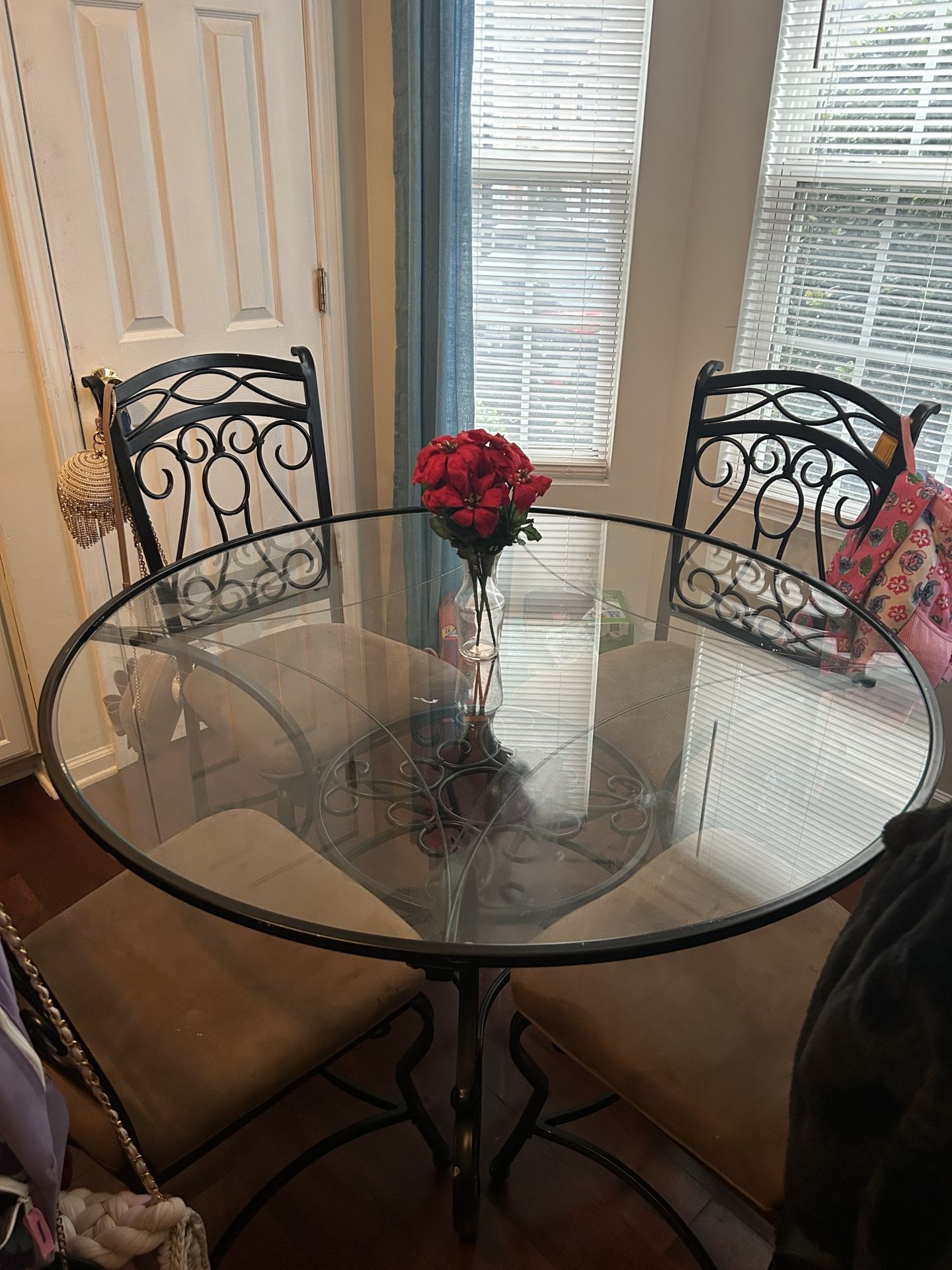 Glass Kitchen table With Chairs