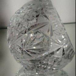 VINTAGE - MC CRYSTAL ORB ASHTRAY / PAPERWEIGHT 5"×4" - C196