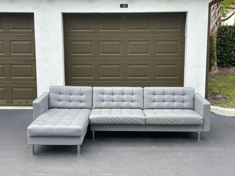 🛋️ Sectional Couch/Sofa - Leather - Ikea - Delivery Available 🚛