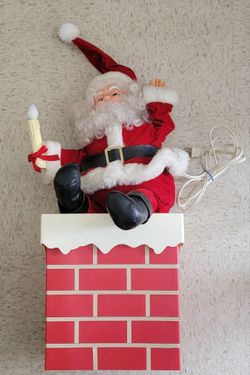 Animated Santa Claus Chimney Christmas Decoration