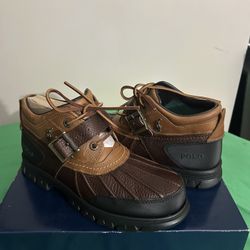 Ralph Lauren Polo Hardy Duck Boots Ankle Mens 5 Strap Logo Rain Snow Size/8 Men’s New 