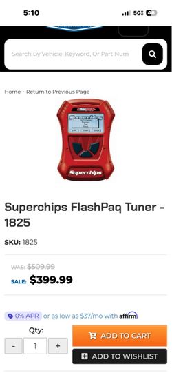 Superchips flashpaq tuner Model 1825