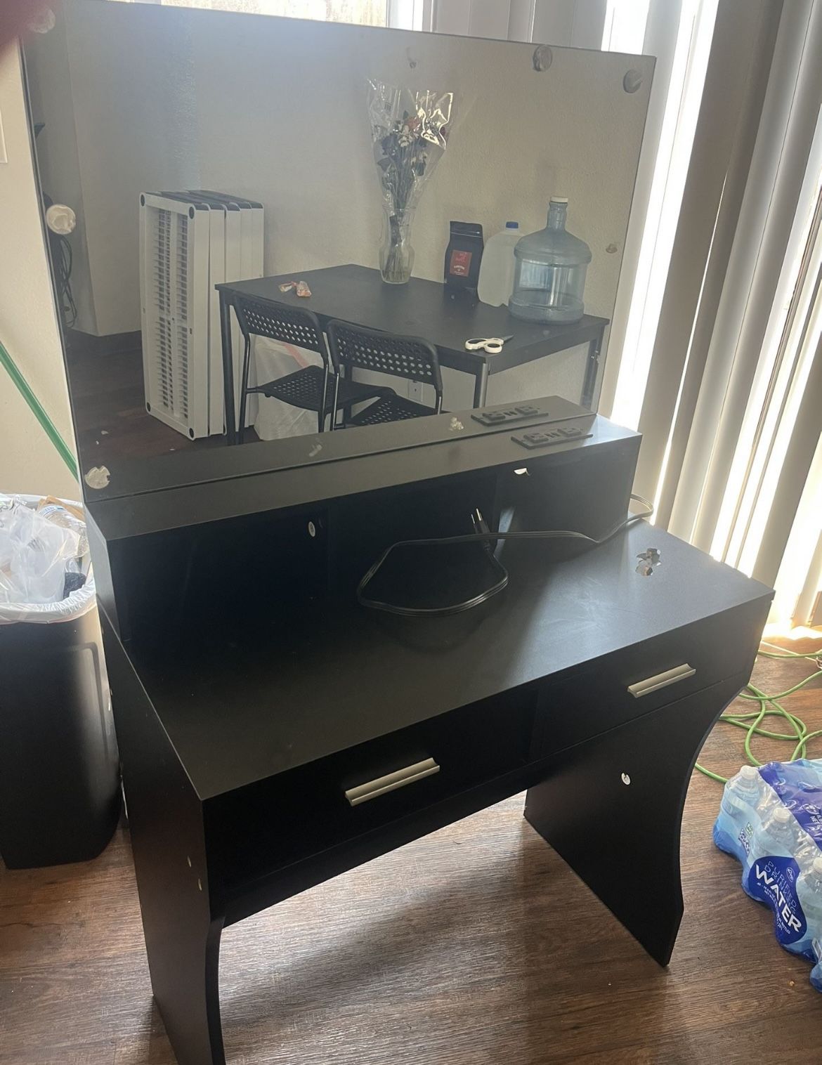 Black Vanity Desk