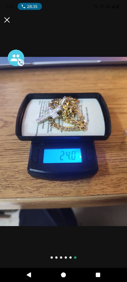 14 Karat Gold With Diamond Pendant Also 14 Karat Gold Real Diamonds