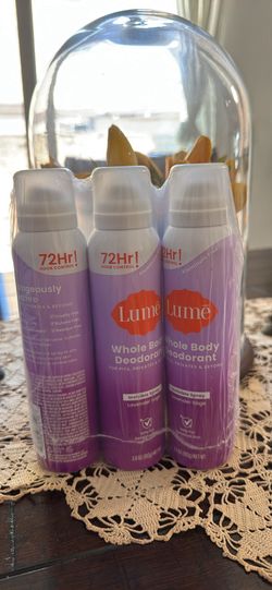 Lume Whole Body Deodorant Spray 3-Pack (Lavender Sage) – New & Sealed