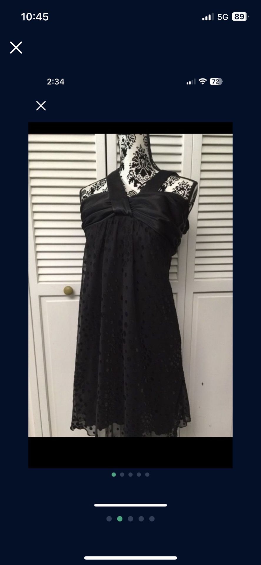 bisou bisou black Women's sleeveless evening /prom/party /formal dress 👗 👗 size Medium