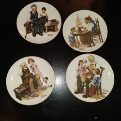Norman Rockwell Plate Set