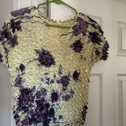 Purple Flower Shirt $5 