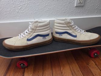 Vans Classic High Top Pop  Cush Suede Skate Shoes Mens 9.5