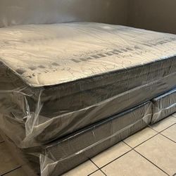NEW MATTRESS KING SIZE PILLOW TOP WITH BOX SPRING 