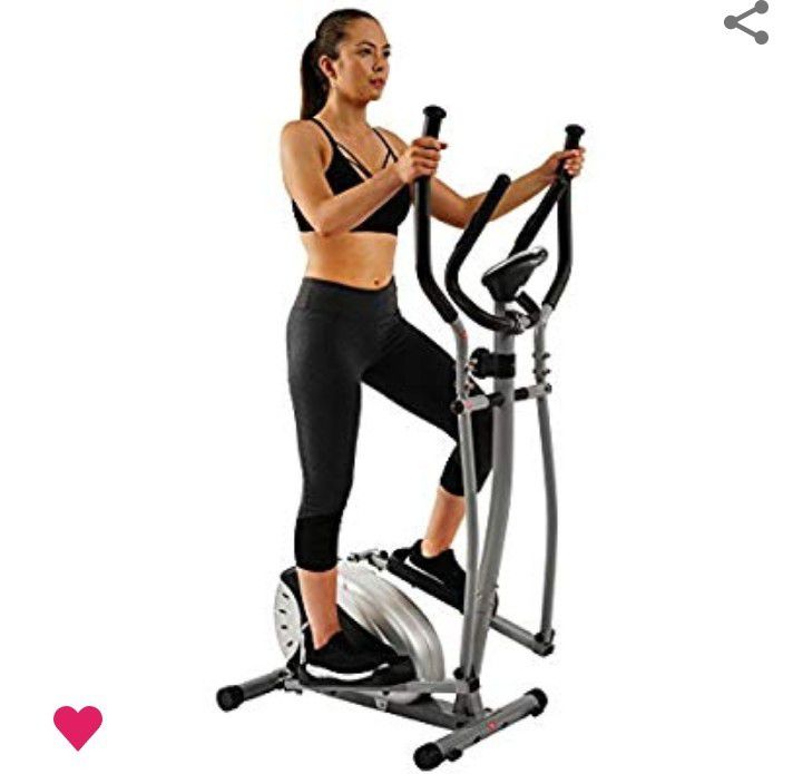 Sunny Health & Fitness SF-E905 Elliptical Machine Cross Trainer with 12 Level Resistance and Digital Monitor