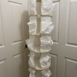5-Tier/40-Pocket Canvas Carouse Organizer Closet/ Hanging Storage
