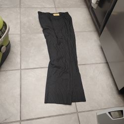 Men's Black And Whit Pinstripe Suit