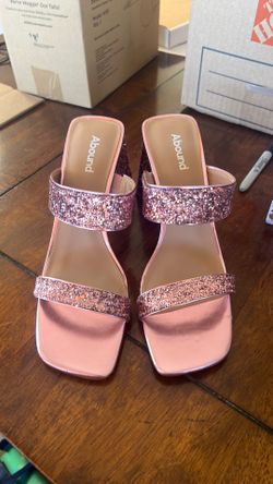 Pink Sparkly dressy Sandals Size 9.5