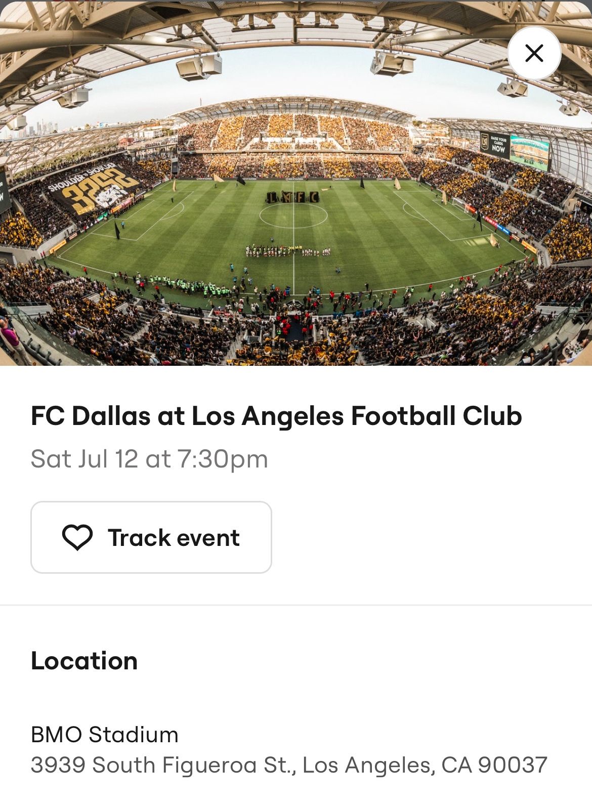FC Dallas at Los Angeles Football Club