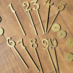 Sparkle Gold Table Numbers